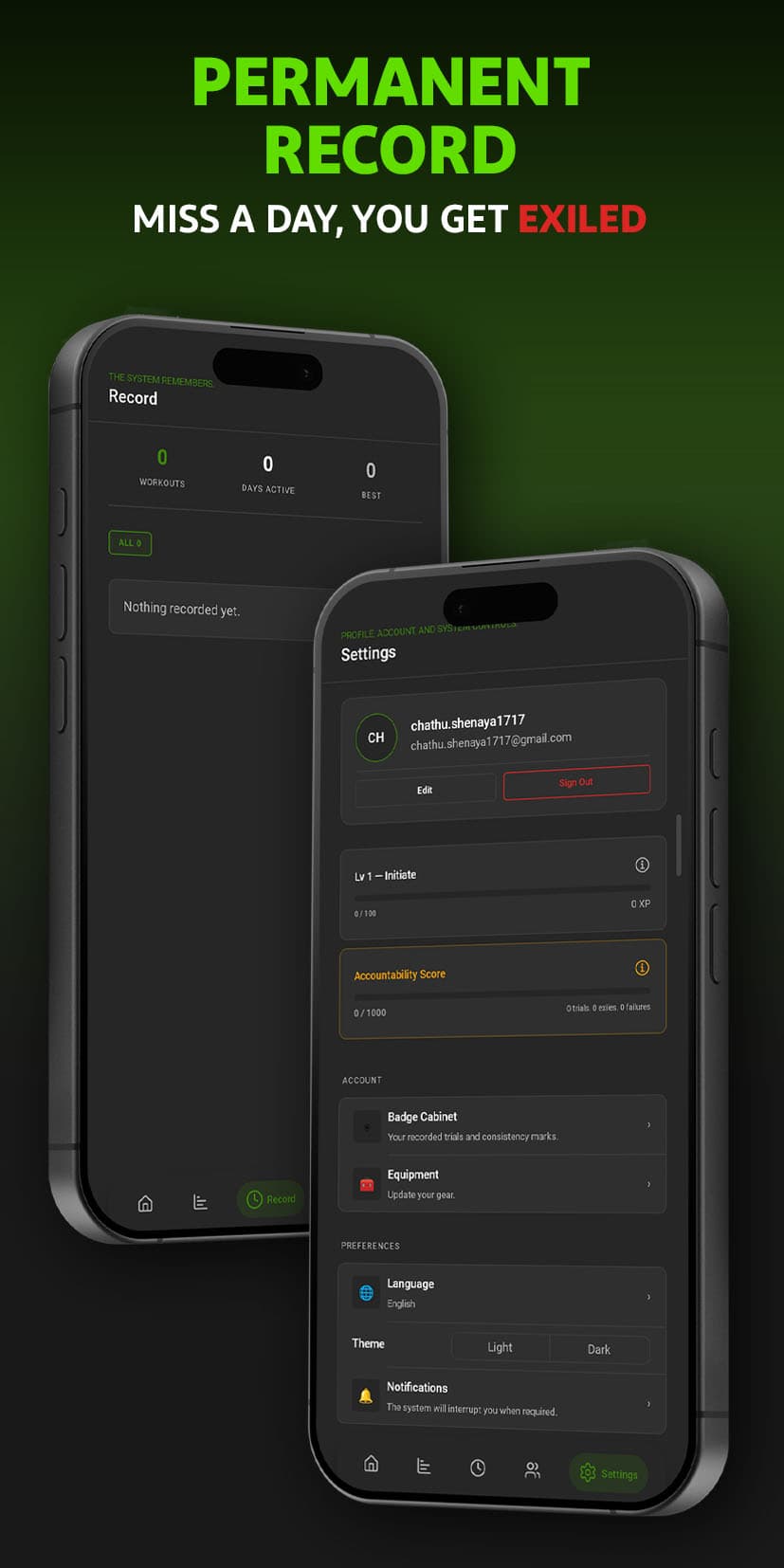 Record and settings. The account of what happened.